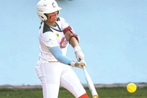 Estela Pérez desapareció la pelota en el segundo choque de la jornada dominical. (Foto/Suministrada)